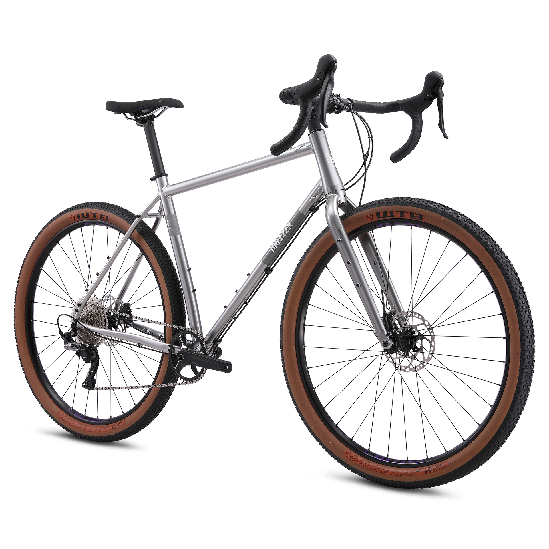 silver gravel bike Radar X Pro 45cm / Raw Silver